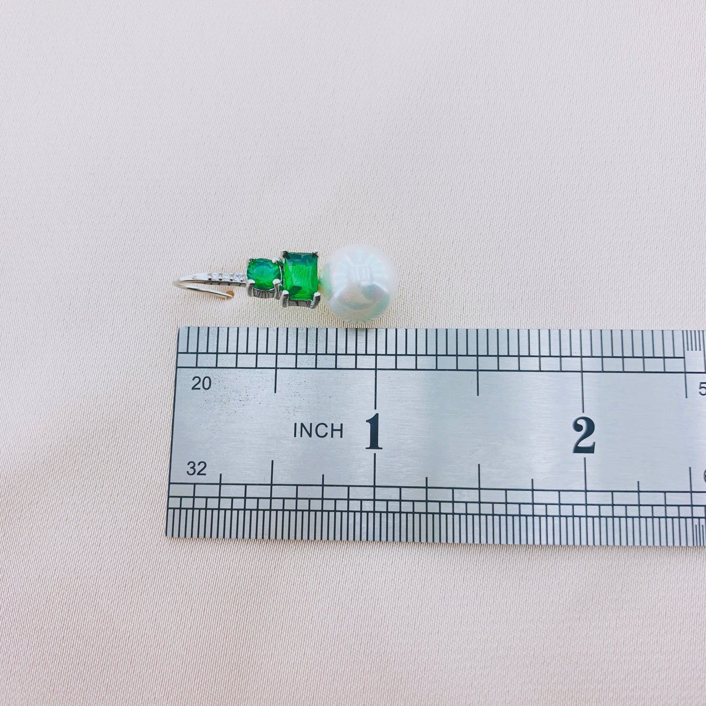 925 Silver CZ Pearl Earring