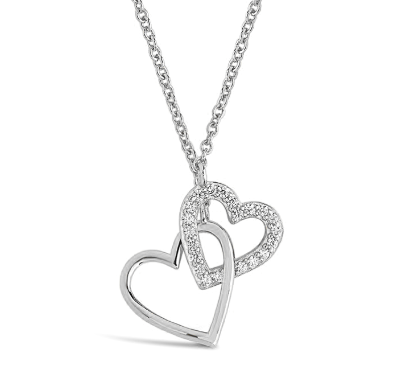 Women's Fashion CZ Heart Necklace