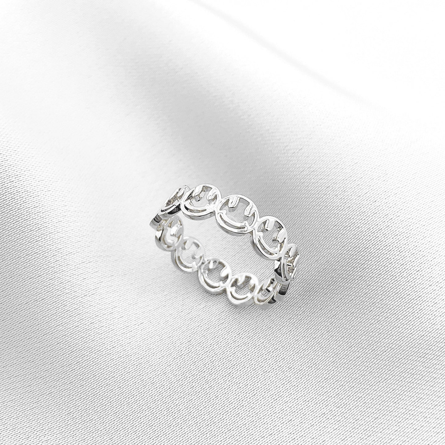 925 Silver Smile Plain Ring