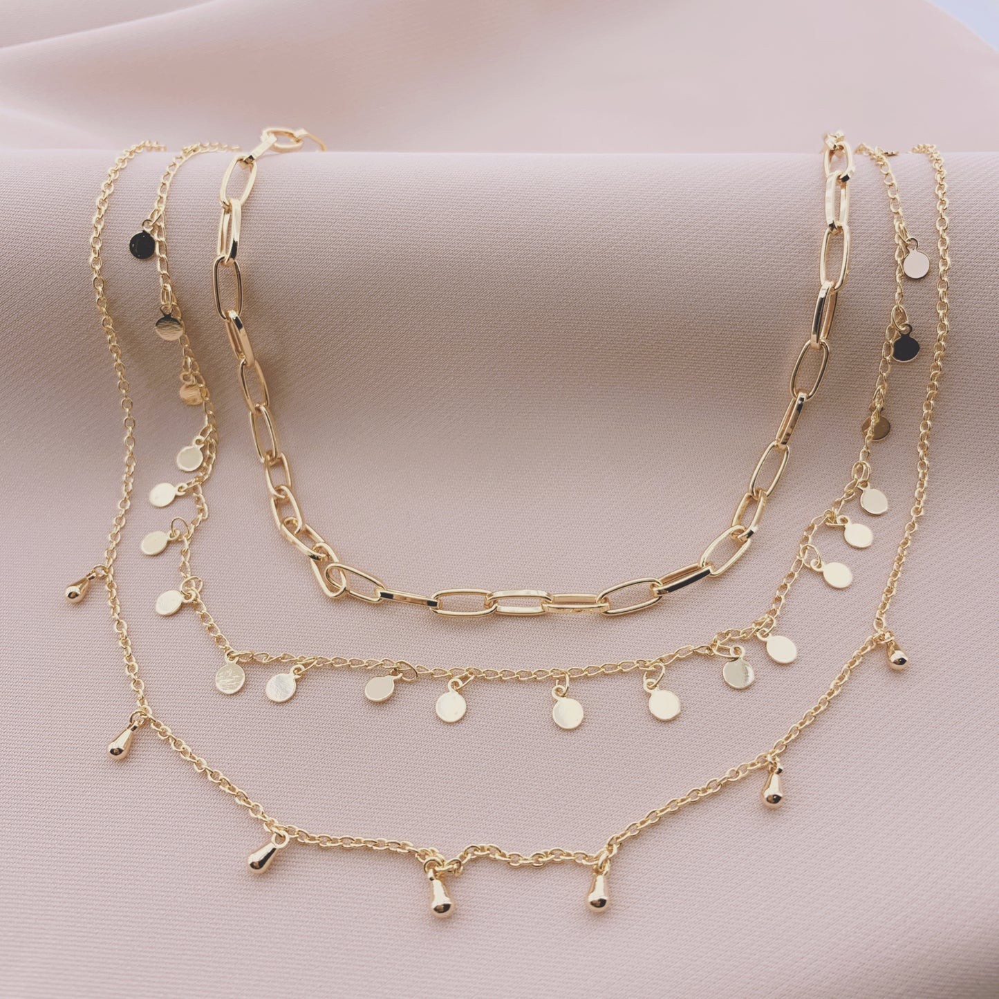 Women's Fashion Multiple Layered Chain Necklace