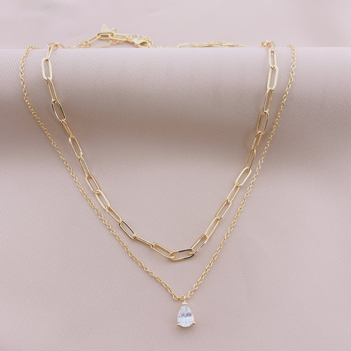 Women's Fashion Multiple Layered CZ Necklace