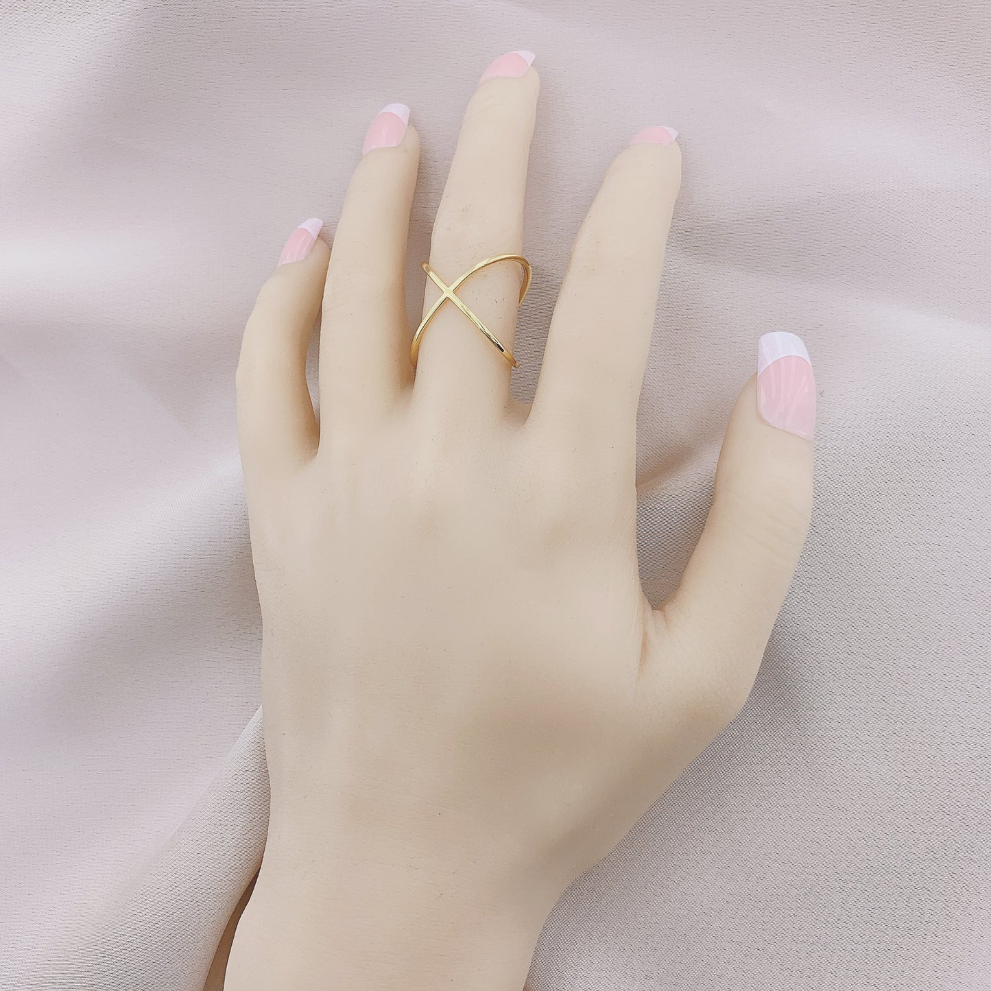 925 Silver Criss Cross Plain Ring