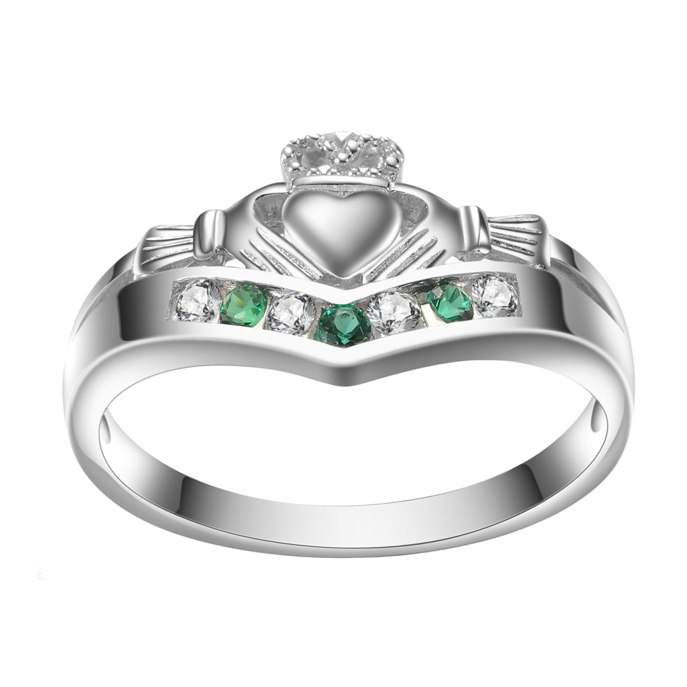 925 Silver Celtic Claddagh Ring