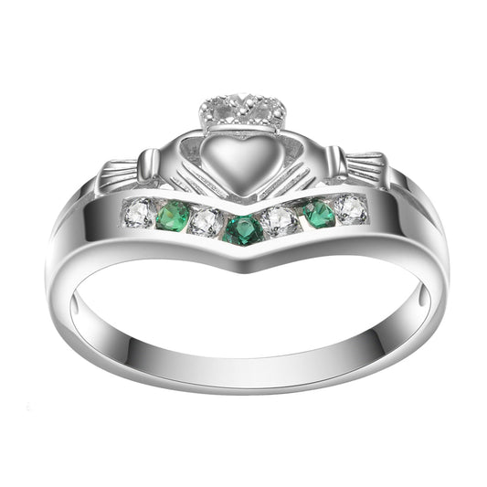 925 Silver Celtic Claddagh Ring