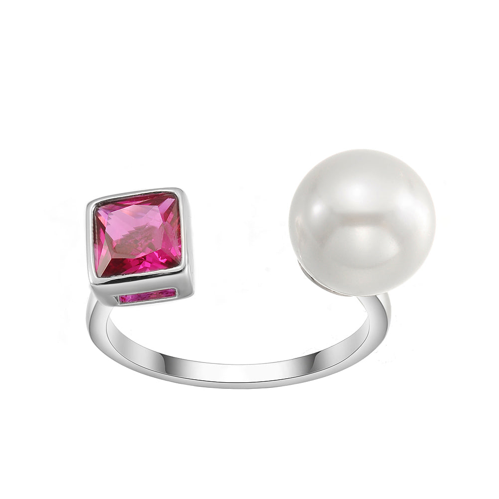 Women's Fashion Adjustable Open Pearl Ring