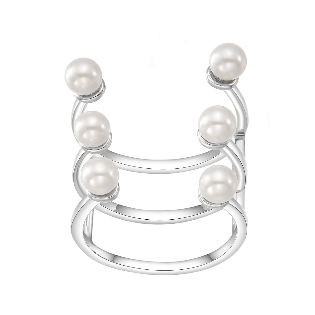 Women's Fashion Adjustable Open Pearl Ring