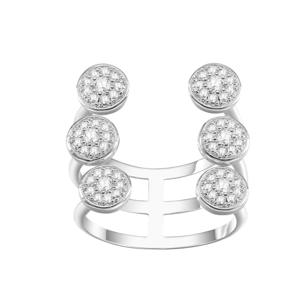 Women's Fashion Adjustable Open CZ Ring