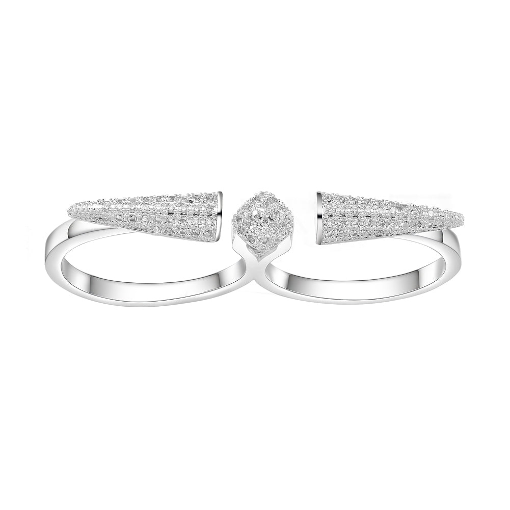 Women's Fashion Double Side CZ Ring