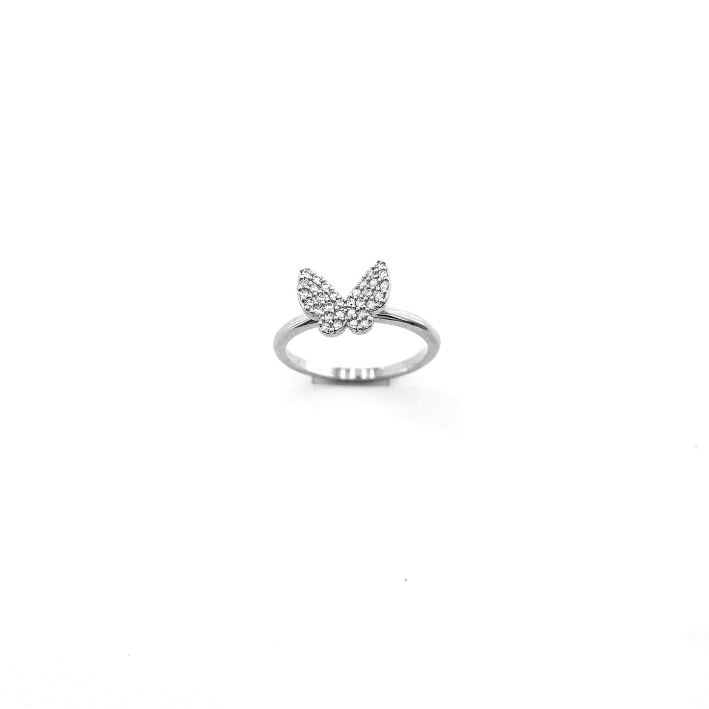 925 Silver Butterfly Cubic Zirconia Ring