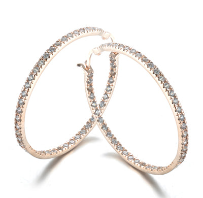 Women's Fashion CZ Hoop Earring