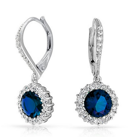 925 Silver Solitaire Round CZ Drop Earring