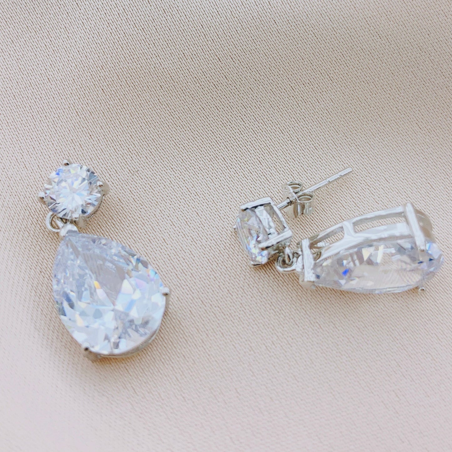 925 Silver CZ Drop Dangle Earring