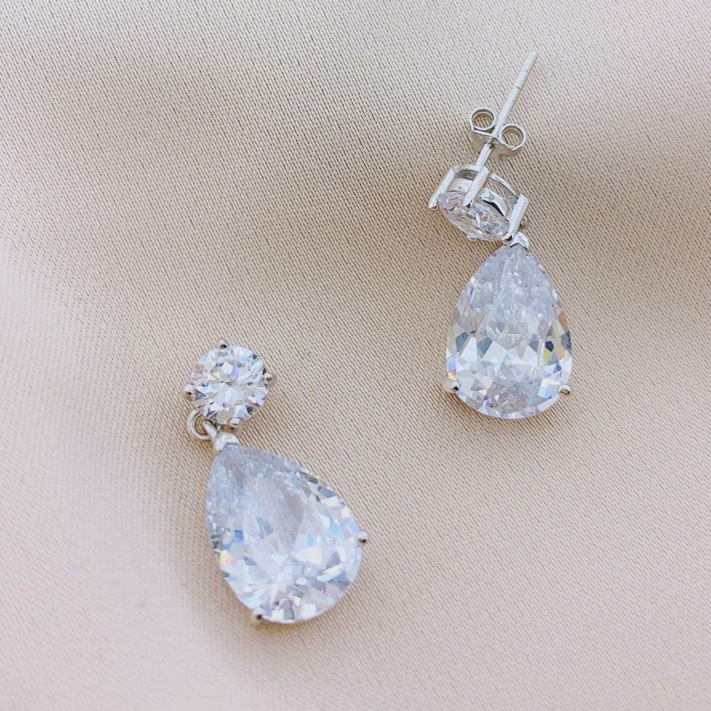 925 Silver CZ Drop Dangle Earring