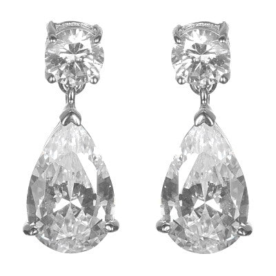 925 Silver CZ Drop Dangle Earring