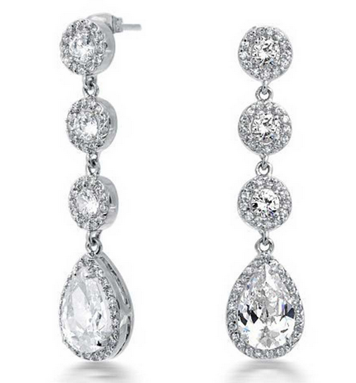 Women's Fashion CZ Drop Dangle Earring