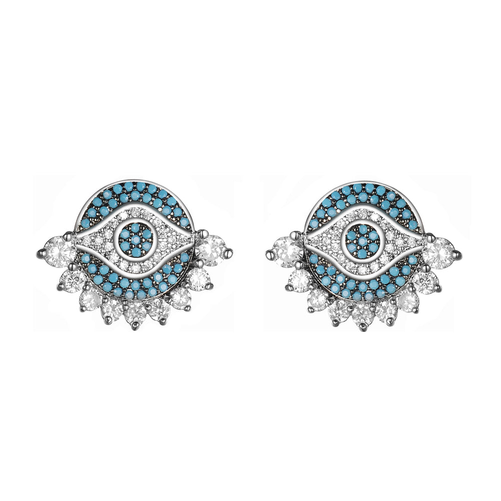 Women's Evil eye CZ Stud Earring