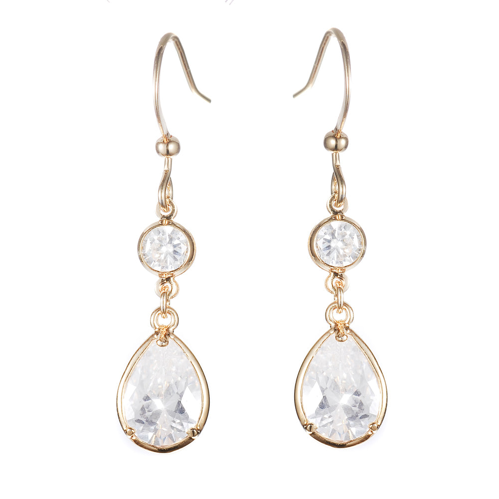 Women's Fashion CZ Dangle Drop Earring