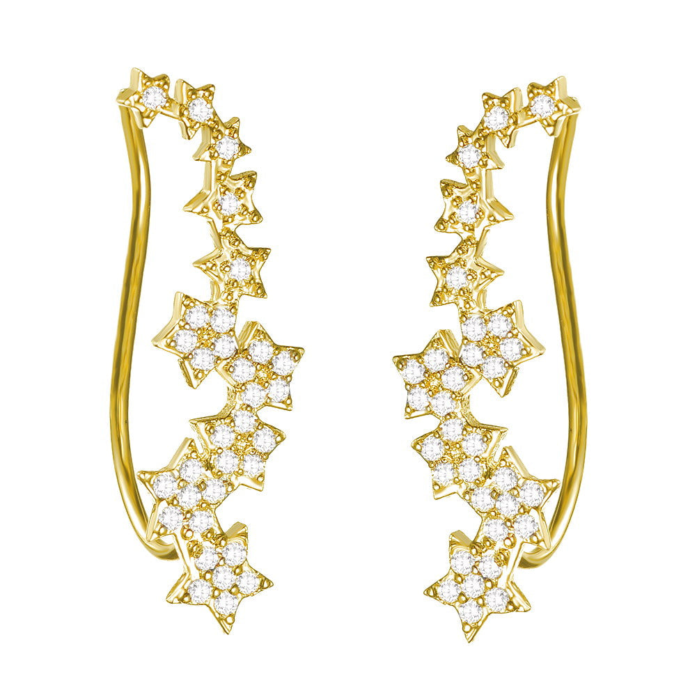 Women's Fashion CZ Earring Clawer Climber