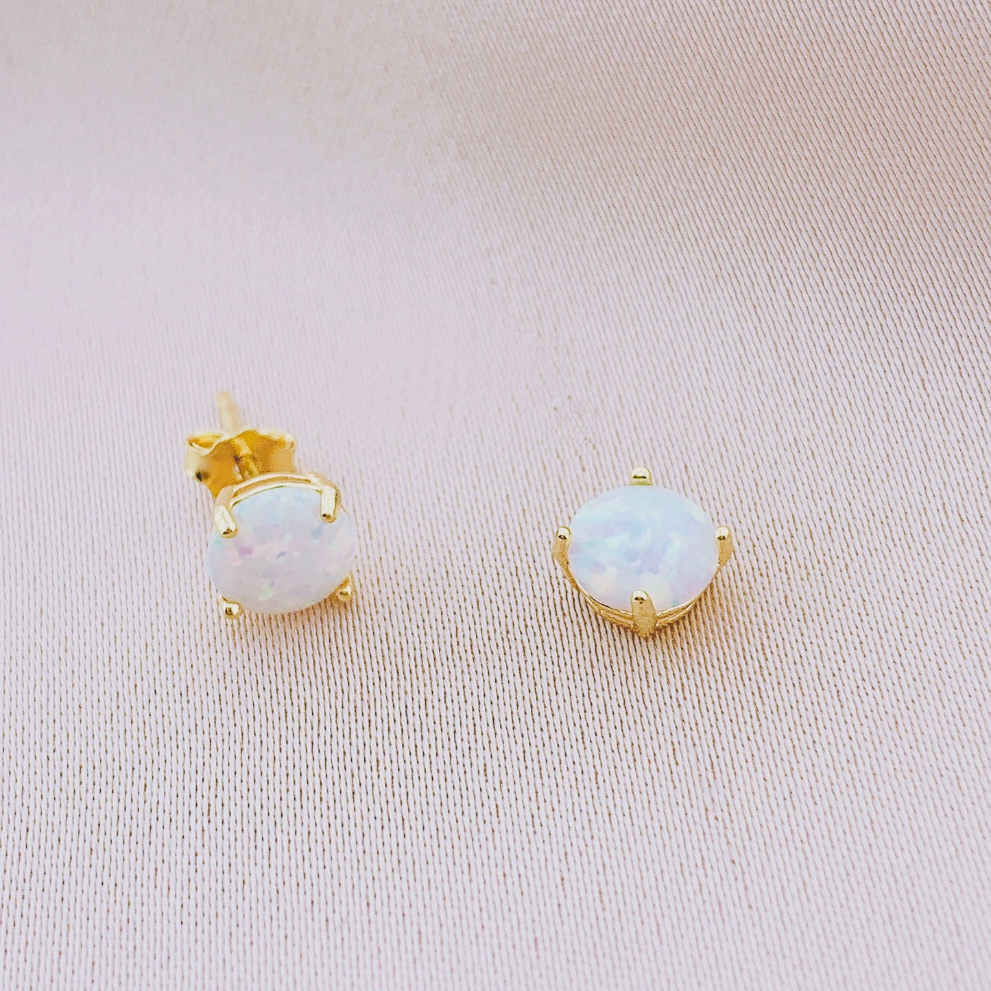 925 Silver Opal Stud Earring