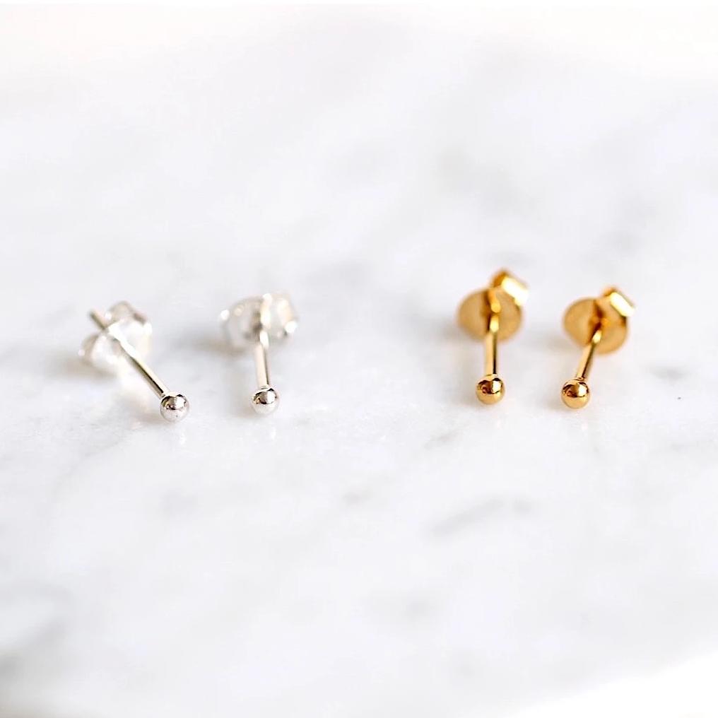 925 Silver Ball Stud Earring Sets