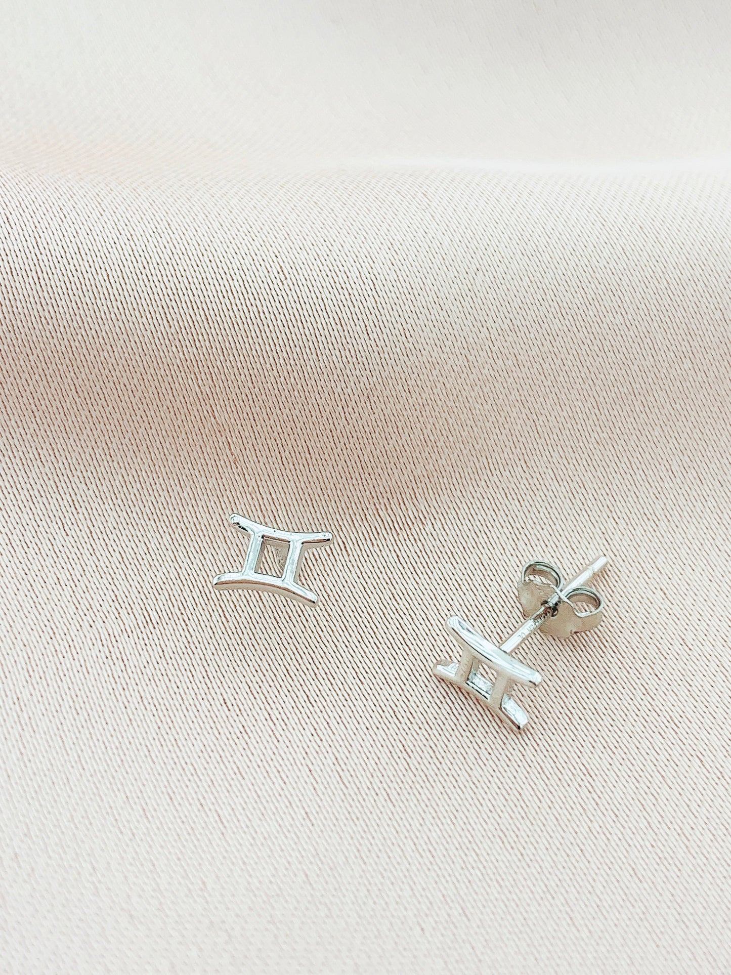 925 Silver Gemini Stud Constellation Earring