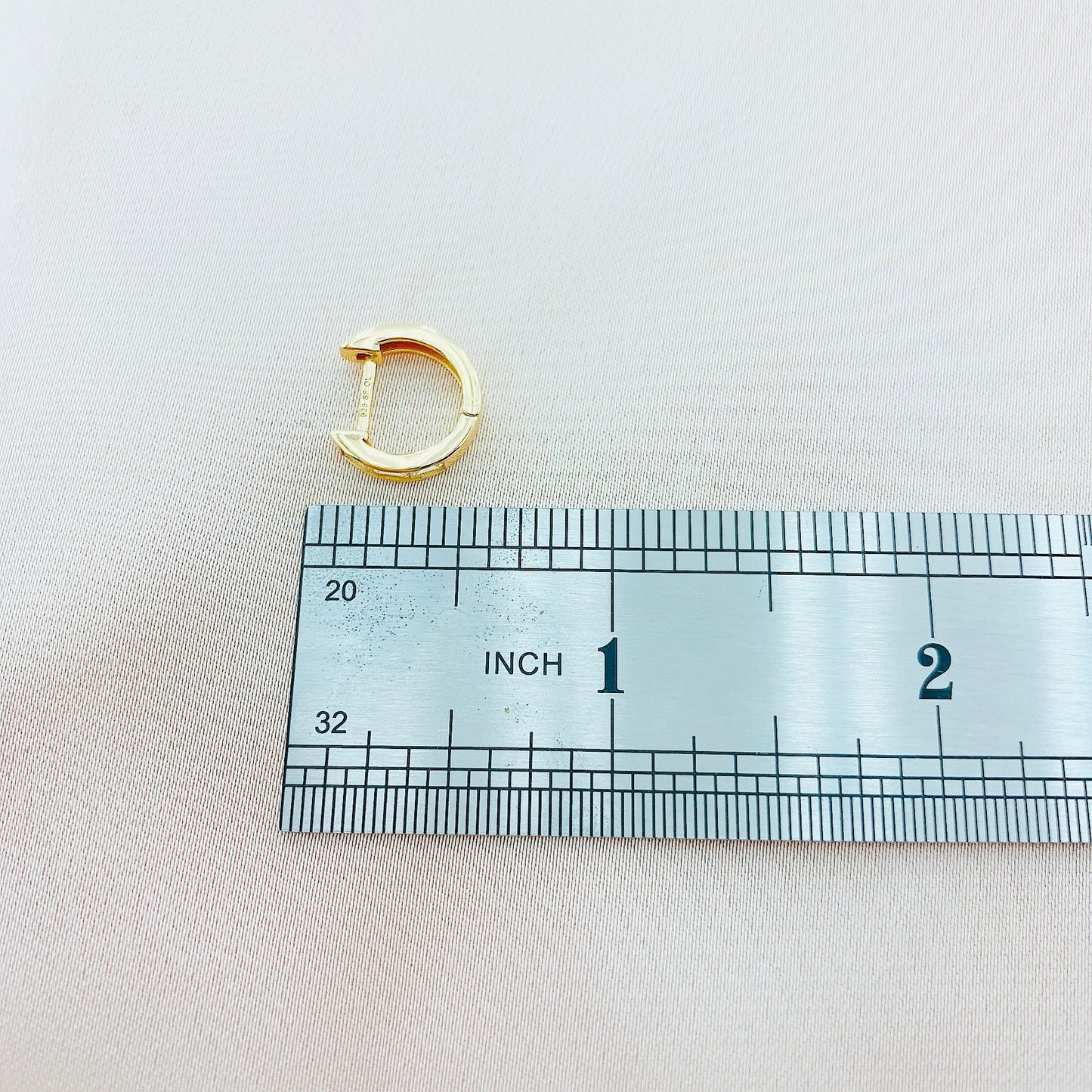 925 Silver CZ Hoop Earring