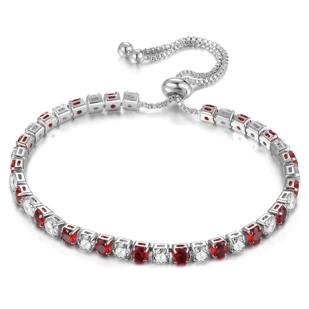 Women's Fashion CZ Cubic Zirconia Adjustable Bolo Bracelet