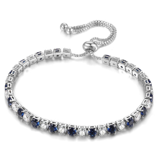 Women's Fashion CZ Cubic Zirconia Adjustable Bolo Bracelet