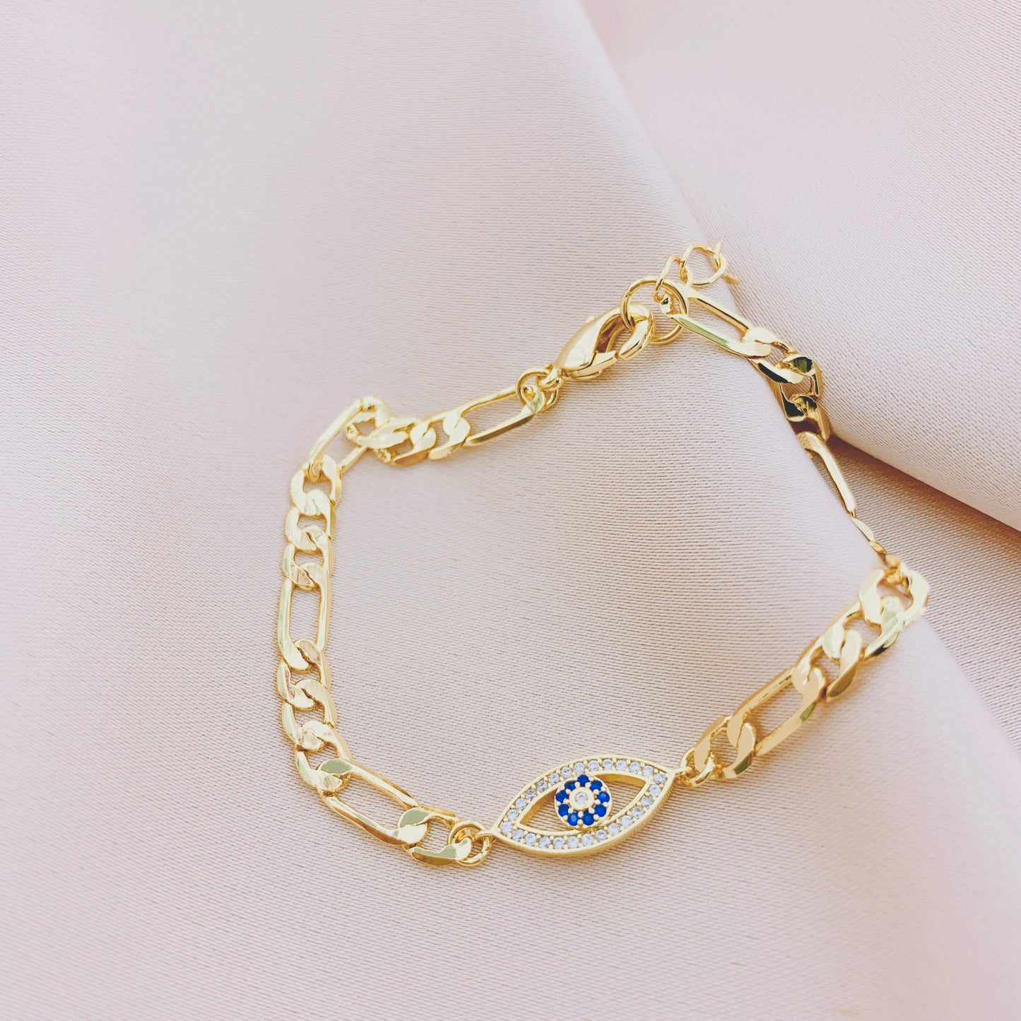 Women's Fashion CZ Evil eye Bracelet Sets