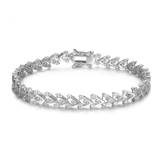 Women's Fashion CZ Cubic Zirconia Bridal Wedding Bracelet