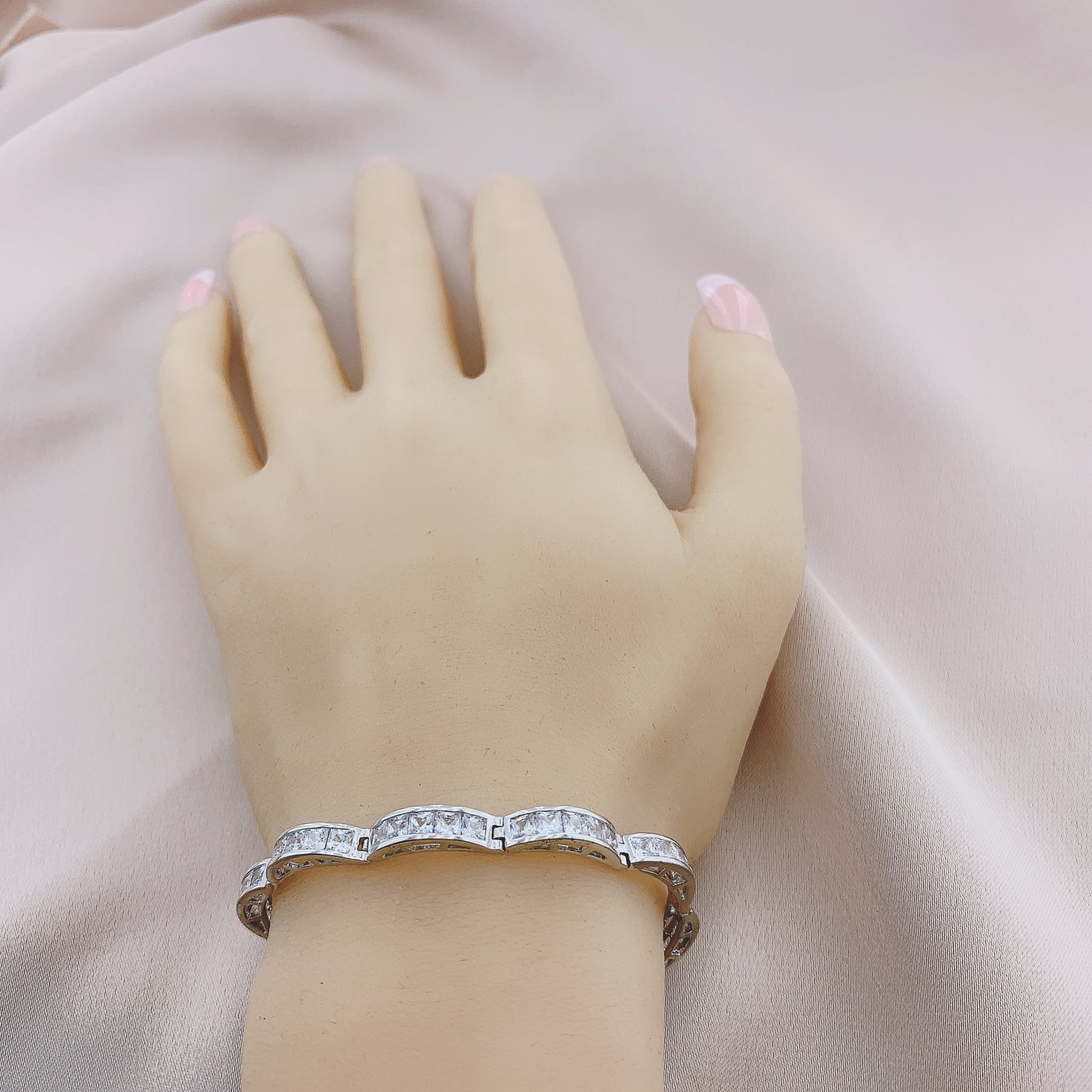 Women's Fashion CZ Cubic Zirconia Bridal Wedding Bracelet