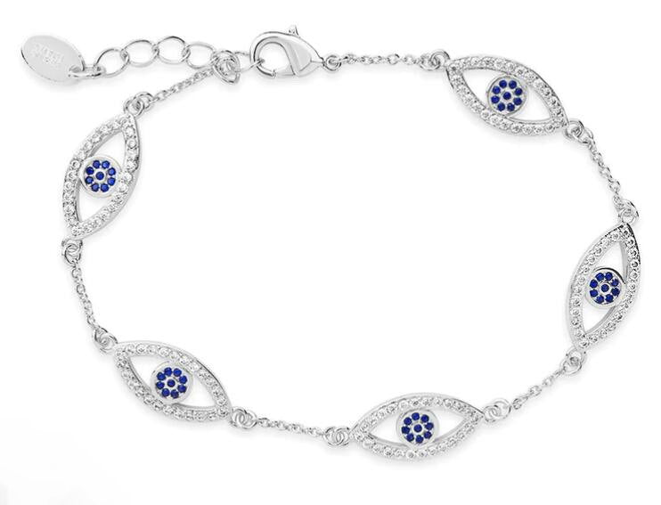 Women's Fashion CZ Evil eye Bracelet