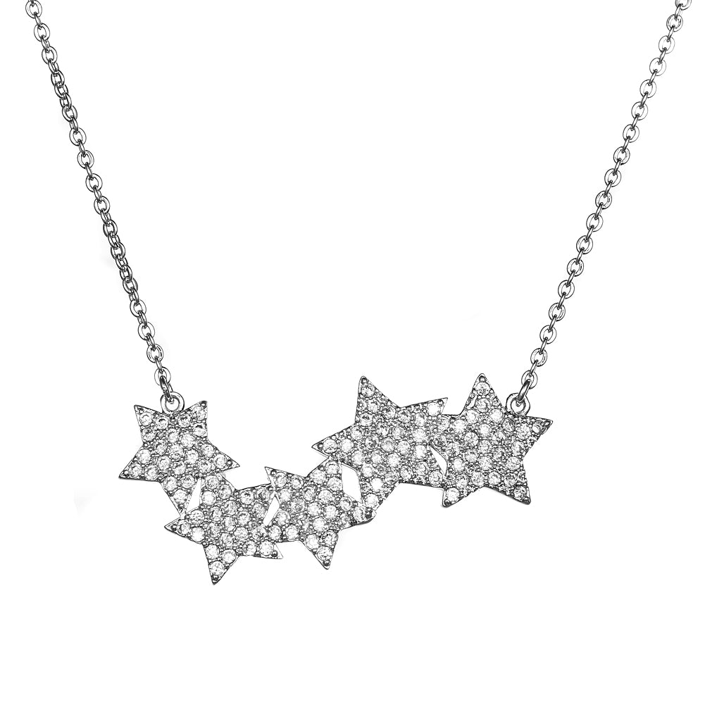 Women's Fashion CZ Star Necklace