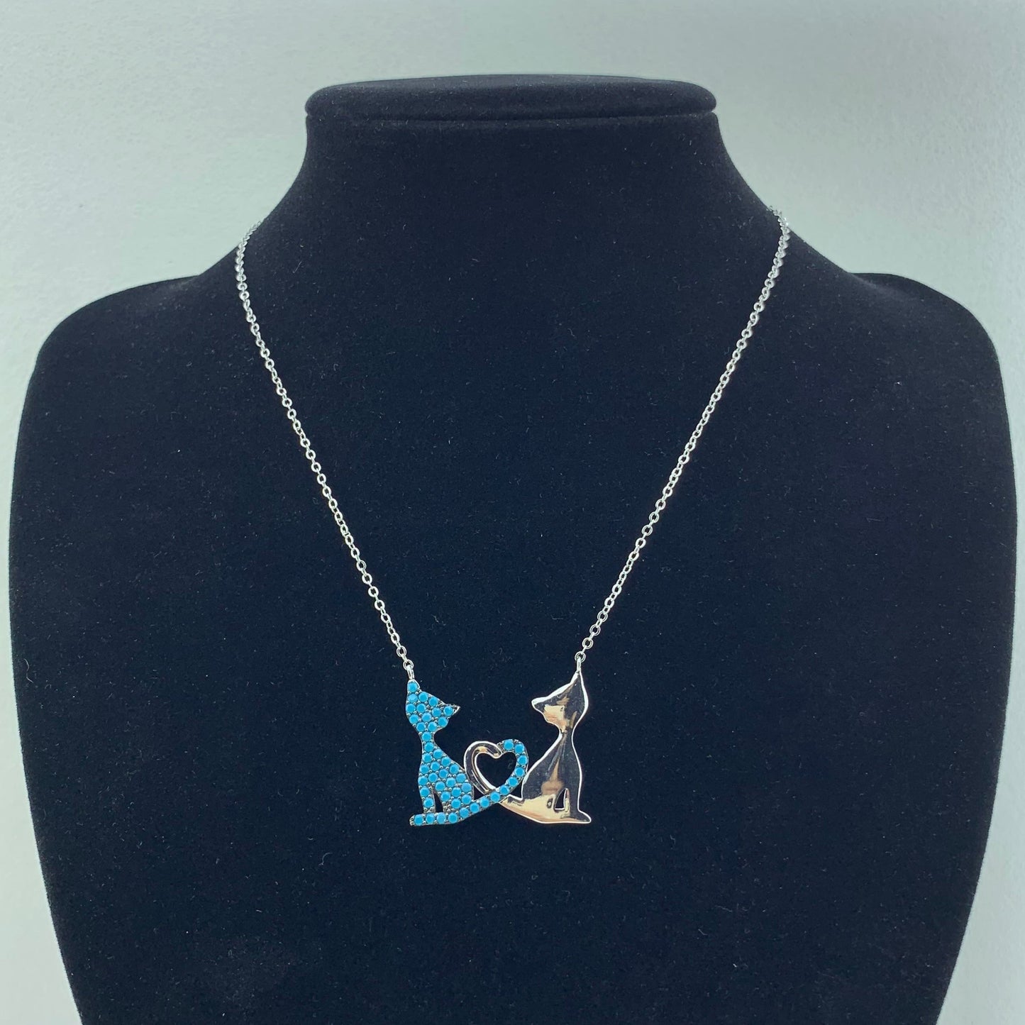 Women's Fashion Animal Cat CZ Necklace