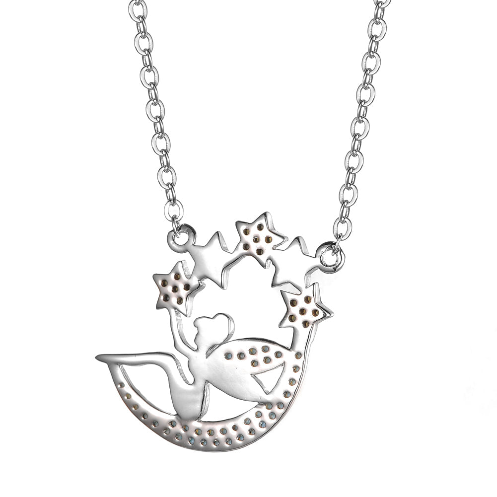 Women's Fashion Fairy CZ Pendant Necklace