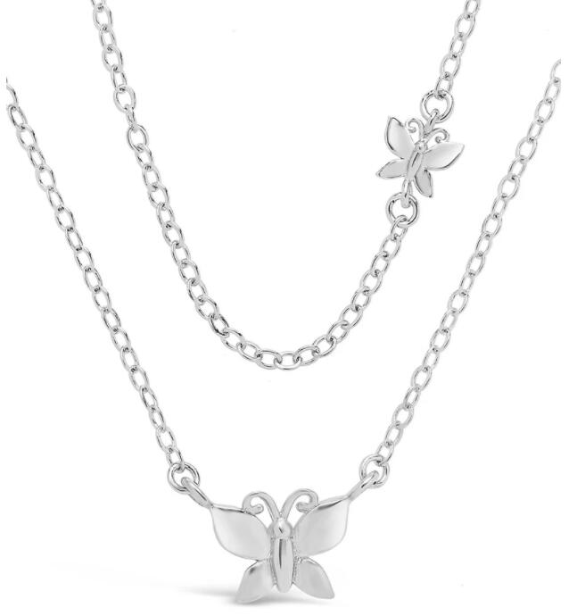 Women's Fashion Animal Butterfly Double Layered Necklace