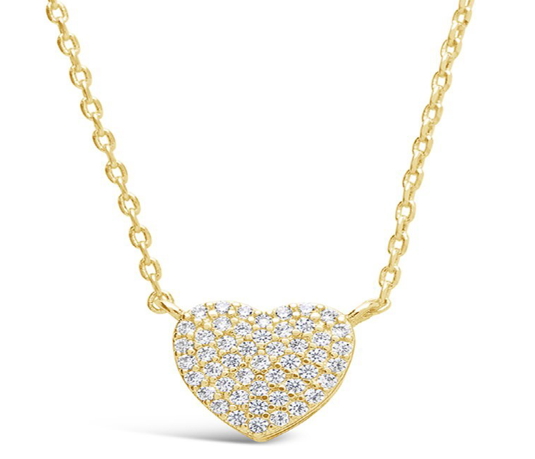 Women's Fashion CZ Heart Pendant Necklace