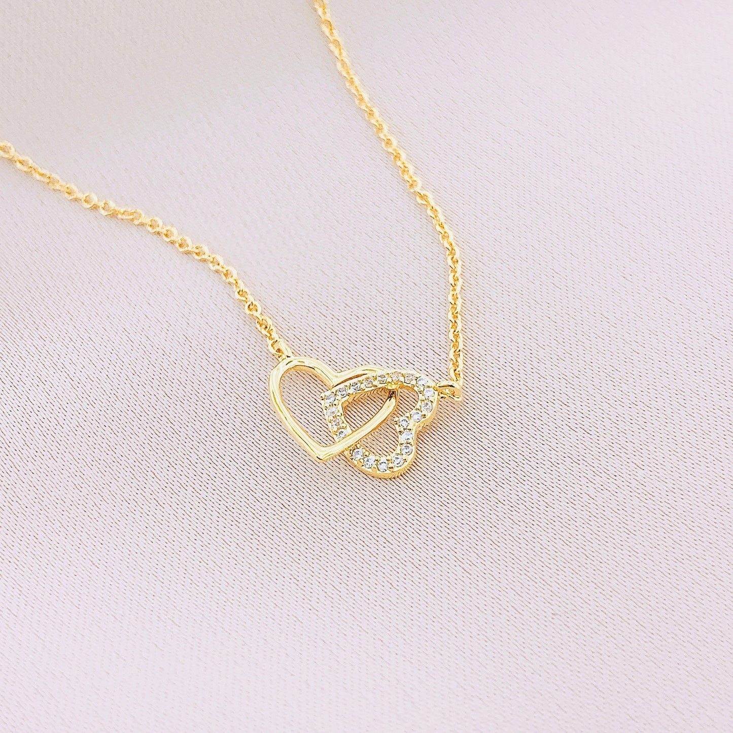 Women's Fashion CZ Heart Necklace