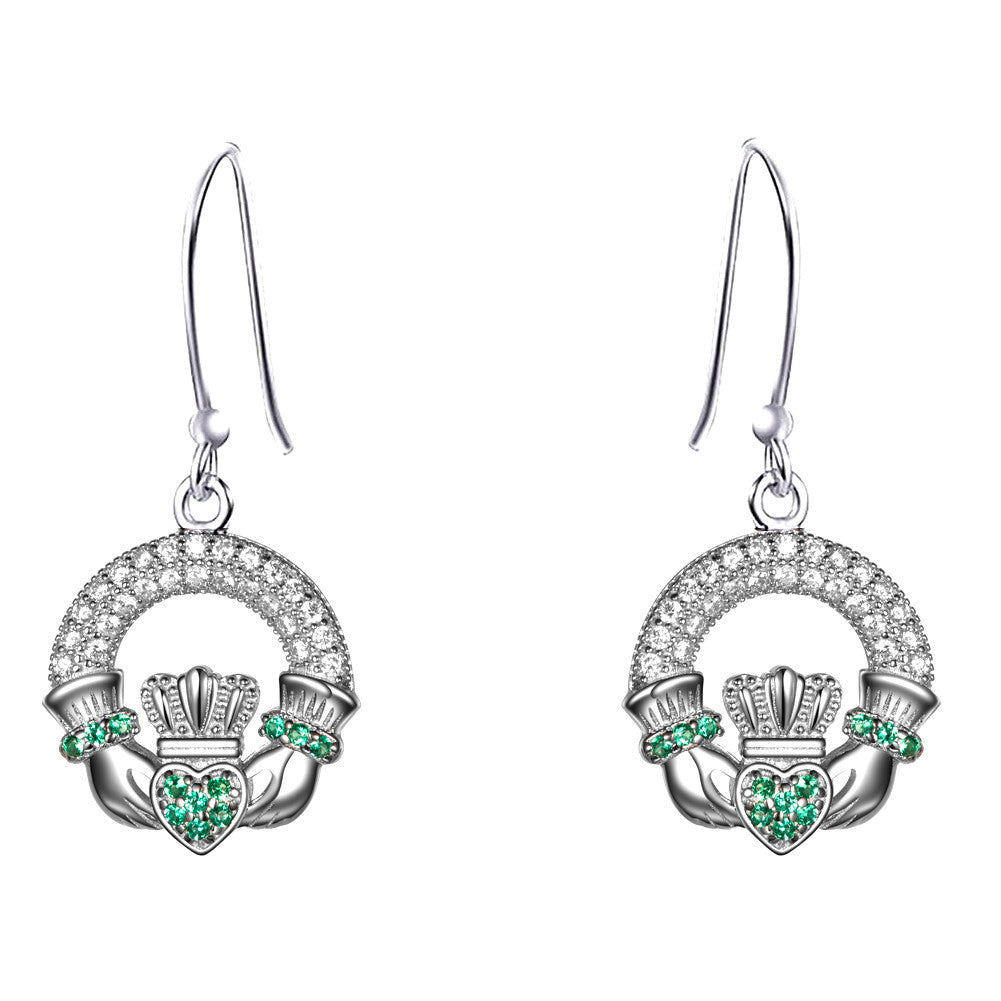 925 Silver CZ Celtic Claddagh Jewelry Sets