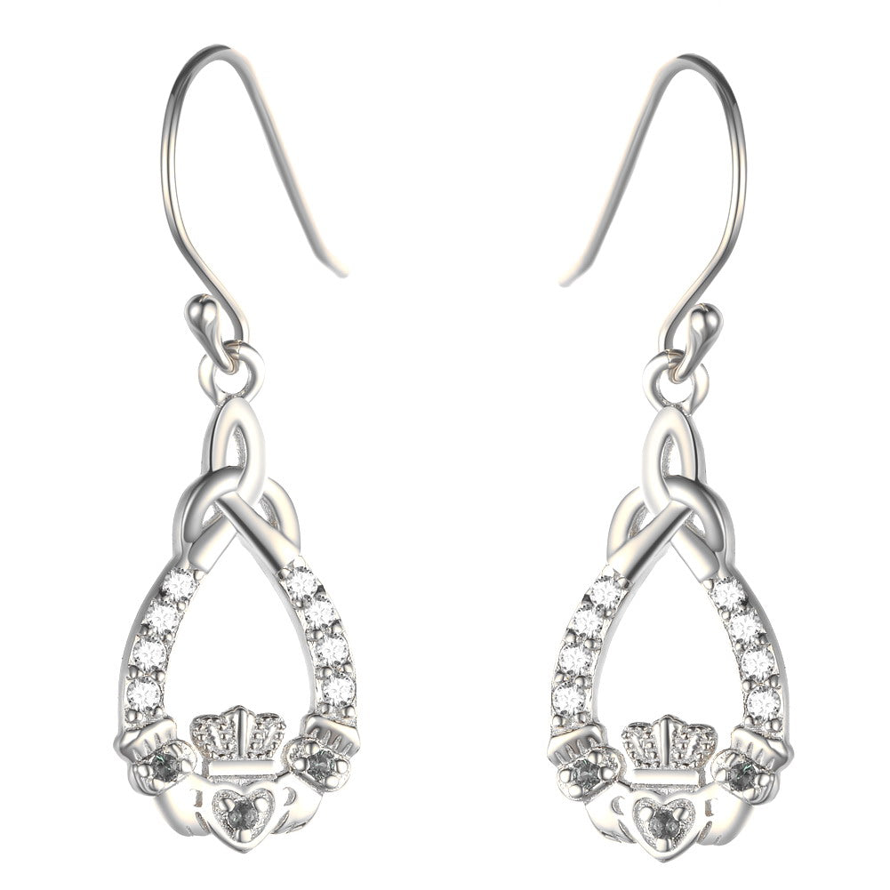 925 Silver CZ Celtic Claddagh Jewelry Sets