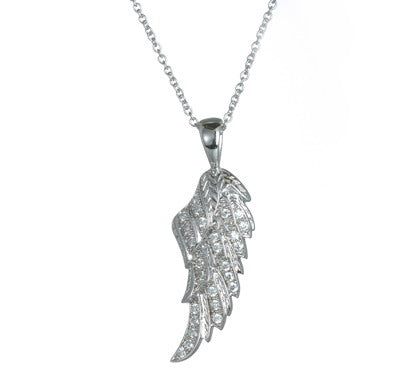 Women's Fashion Angel Wing Feather CZ Jewelry Sets