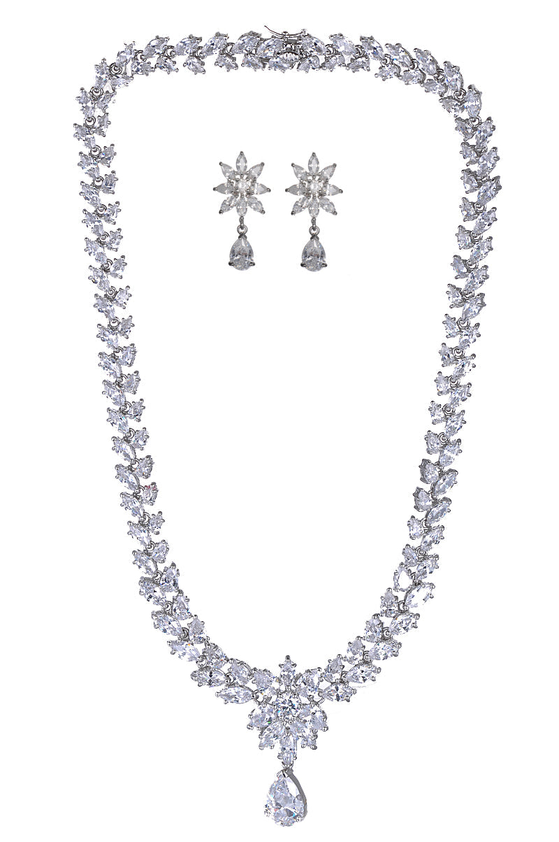 Women's Fashion CZ Wedding Bridal Jewelry Sets