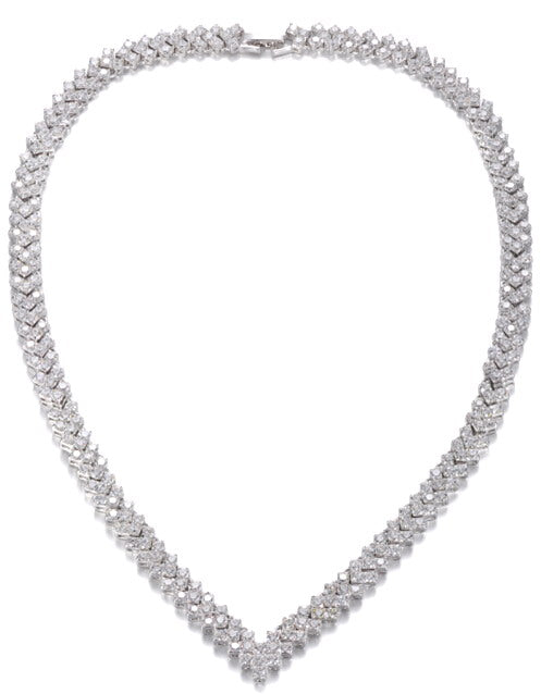 Women's Fashion CZ Bridal Wedding Necklace