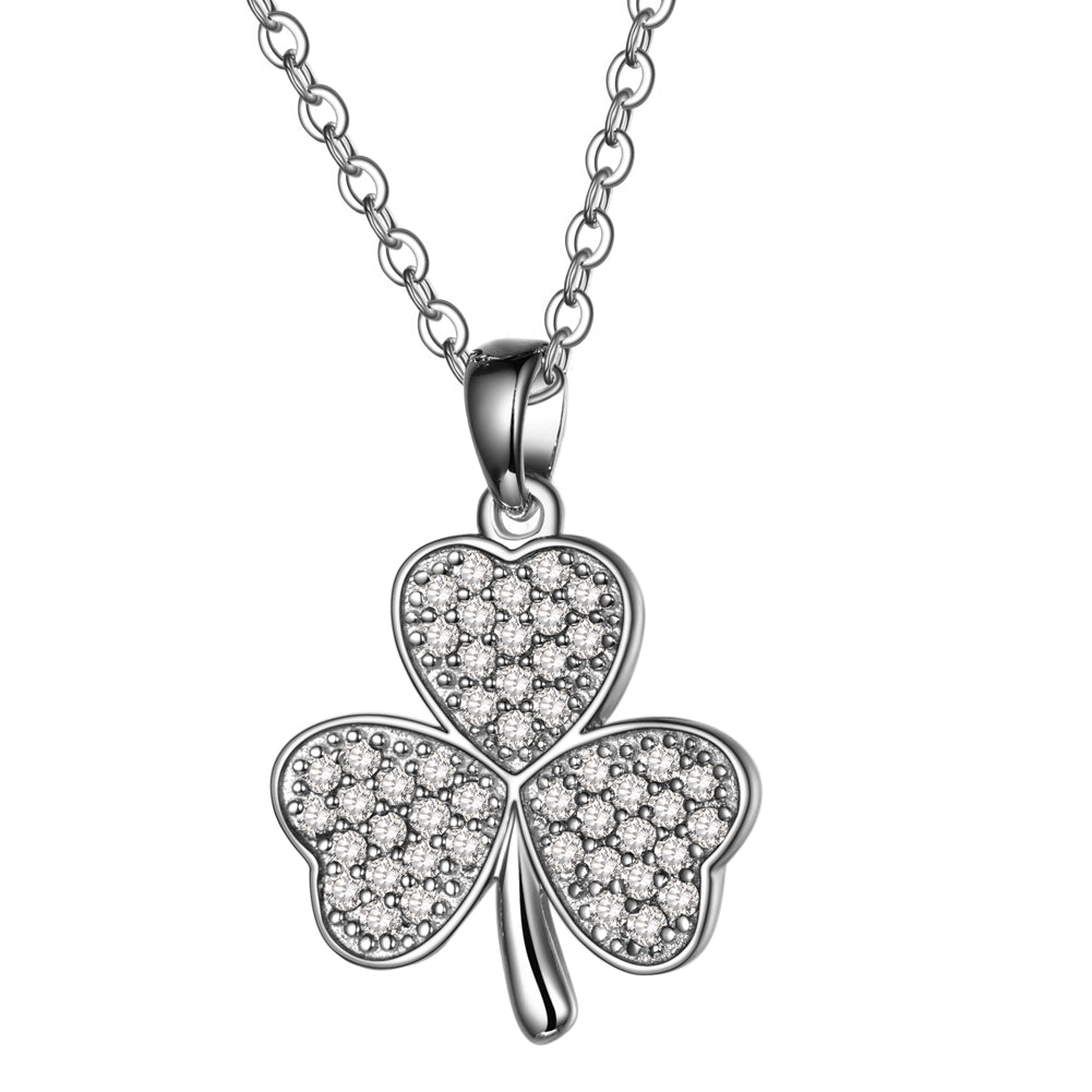 925 Silver CZ Clover Jewelry Sets