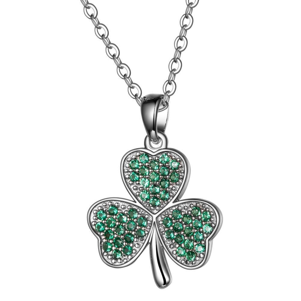 925 Silver CZ Clover Jewelry Sets