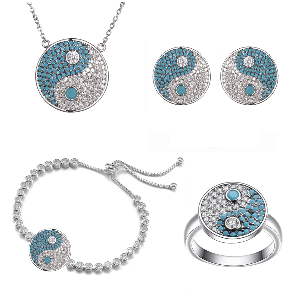 Women's Fashion YinYang CZ Jewelry Sets