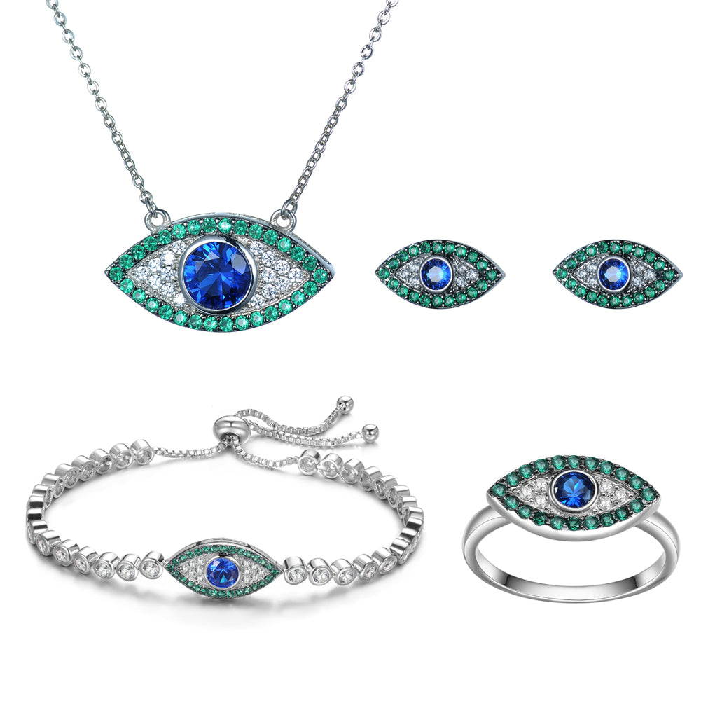 Women's Fashion CZ Evil eye Jewelry Sets