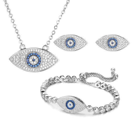 Women's Fashion CZ Evil eye Jewelry Sets