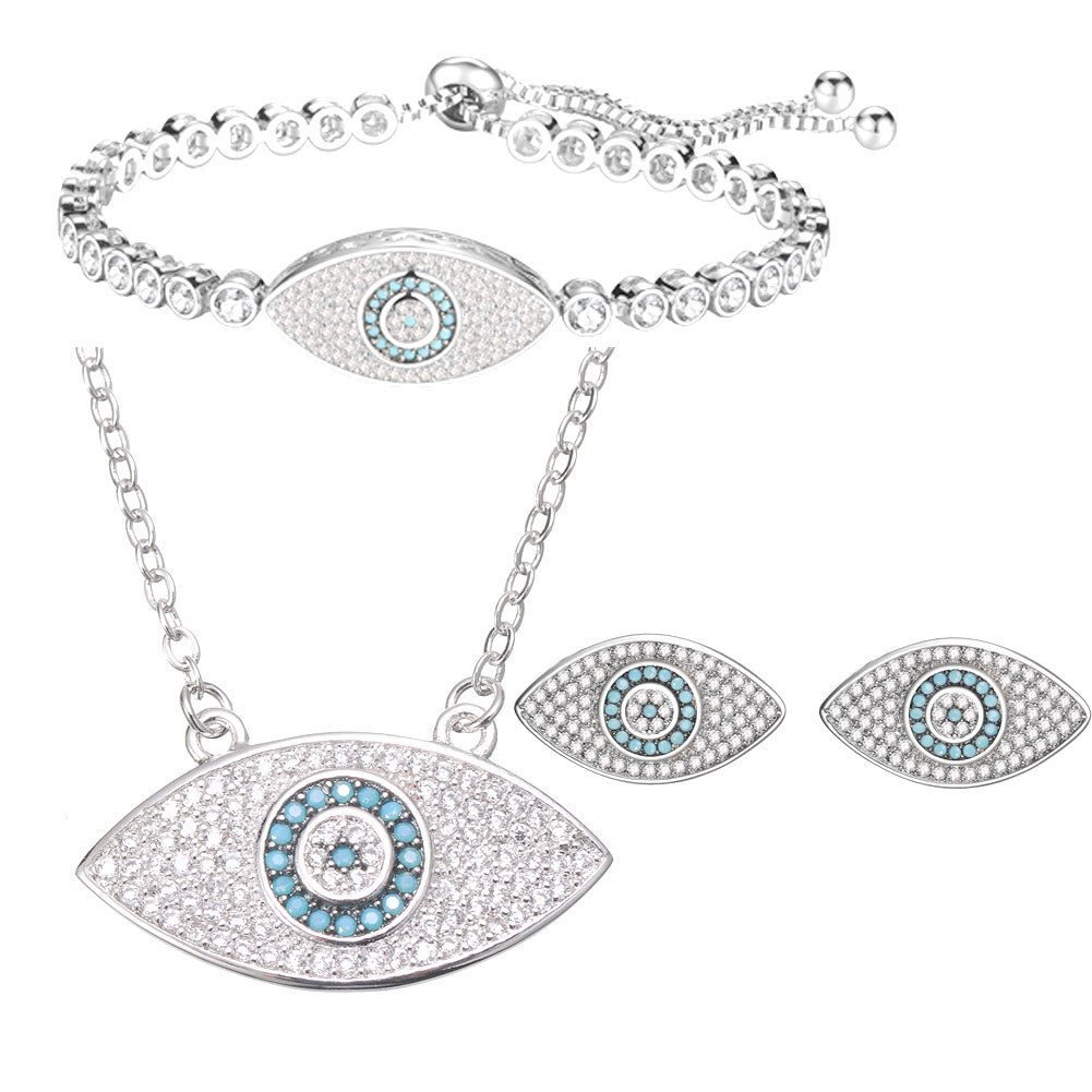 Women's Fashion CZ Evil eye Jewelry Sets