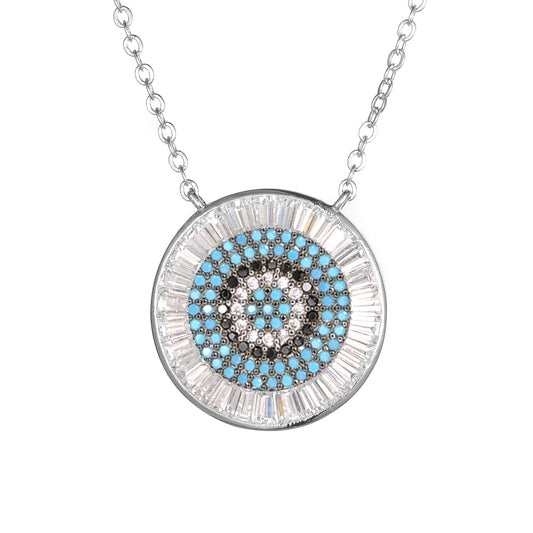 Women's Fashion CZ Evil eye Necklace